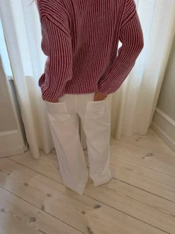 Design By Si Lucille bukser med snørelukning - Hvid Discount