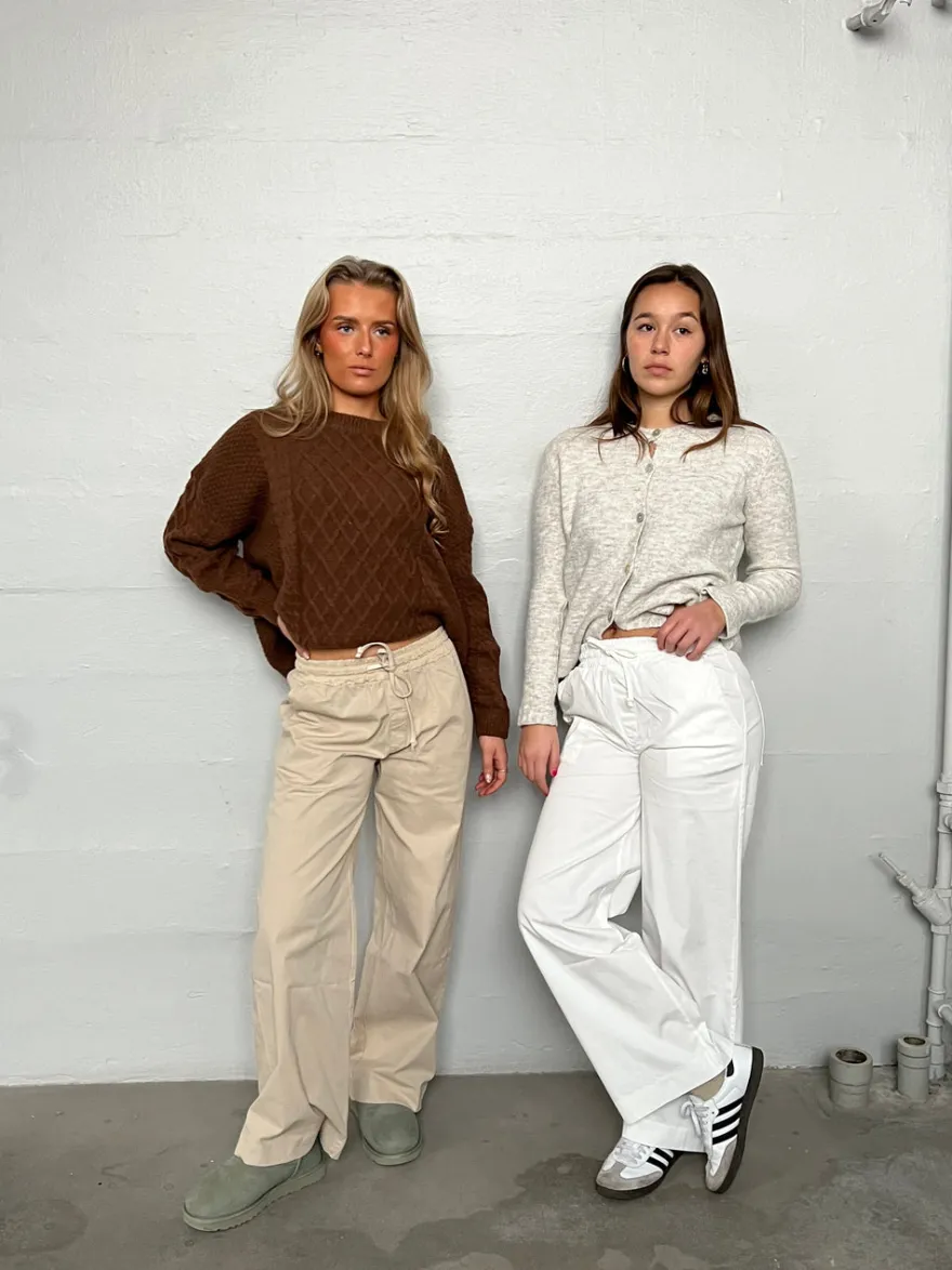 Design By Si Lucille bukser med snørelukning - Hvid Discount