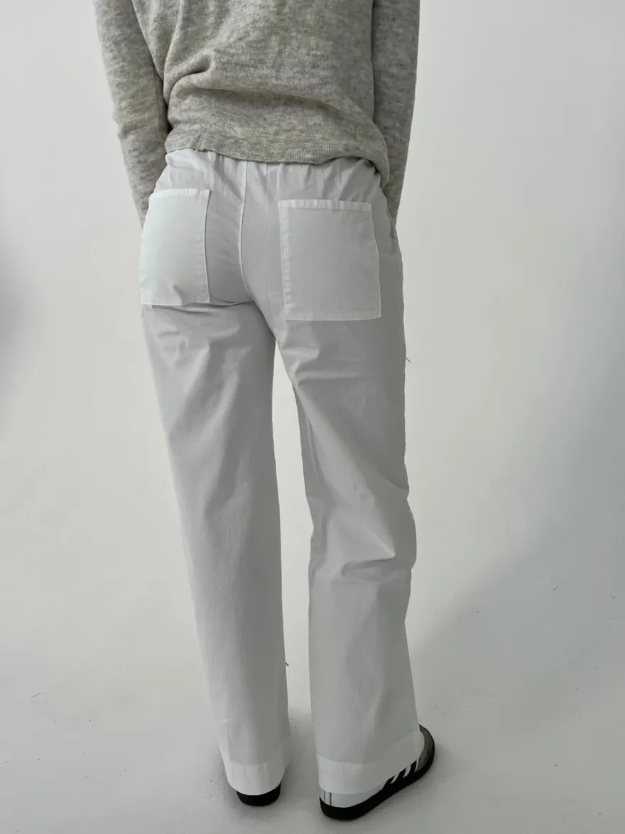Design By Si Lucille bukser med snørelukning - Hvid Discount