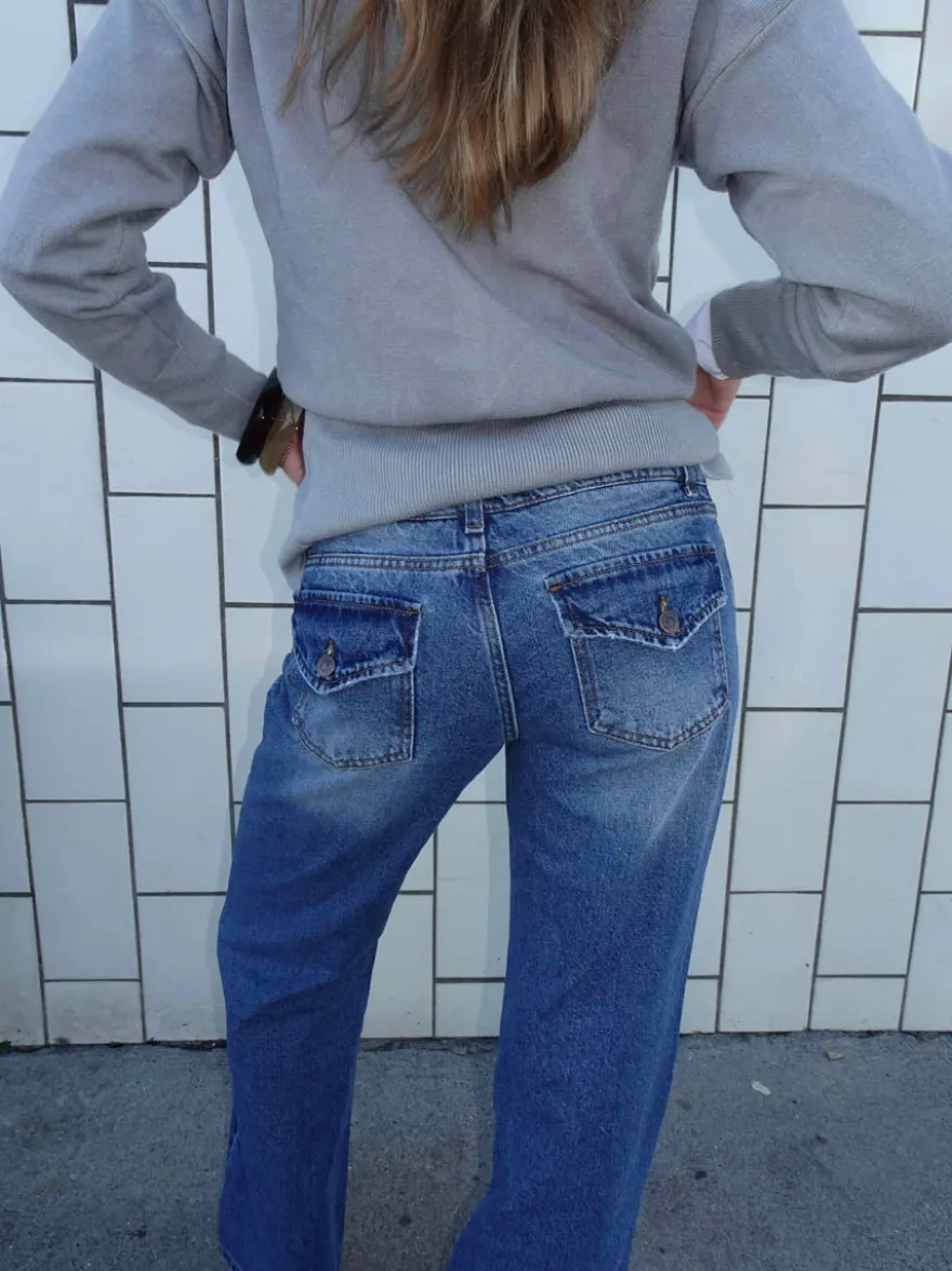 Design By Si Lulia jeans - Blå denim Online