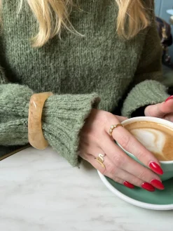 Design By Si Lykke chunky armbånd - Lys karamel Online
