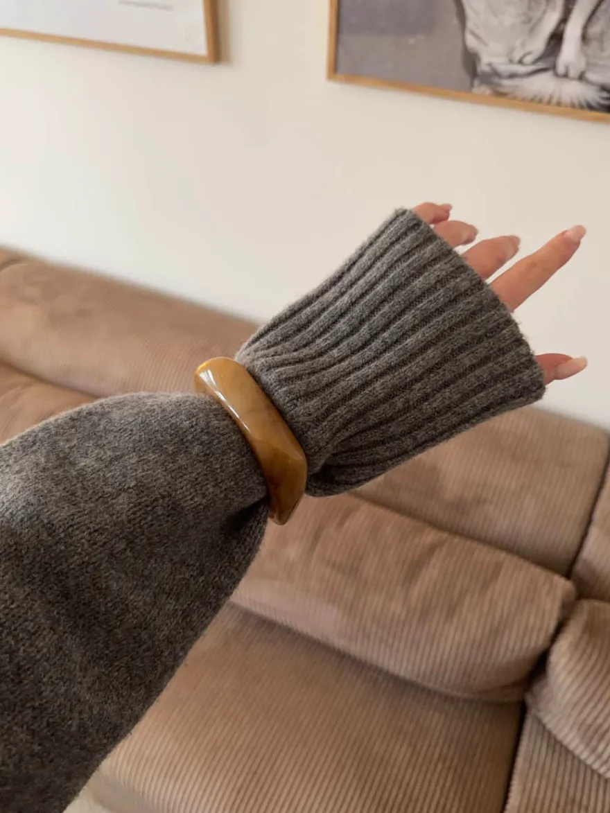 Design By Si Lykke chunky armbånd - Mørk karamel Hot