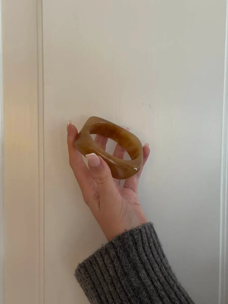 Design By Si Lykke chunky armbånd - Mørk karamel Hot