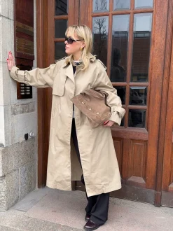Design By Si Lyra taske med nitter - Brun Clearance