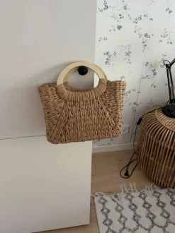 Design By Si Maddaloni flettet taske - Beige New