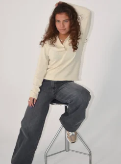 Design By Si Maia strik - Creme/beige New