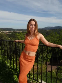 Design By Si Malie glimmer tanktop - Orange
