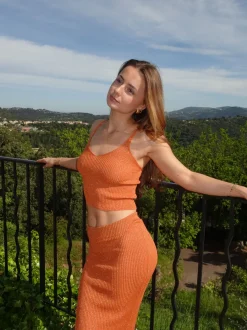 Design By Si Malie glimmer tanktop - Orange