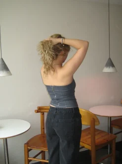 Design By Si Malina denimtop - Mørkegrå Clearance