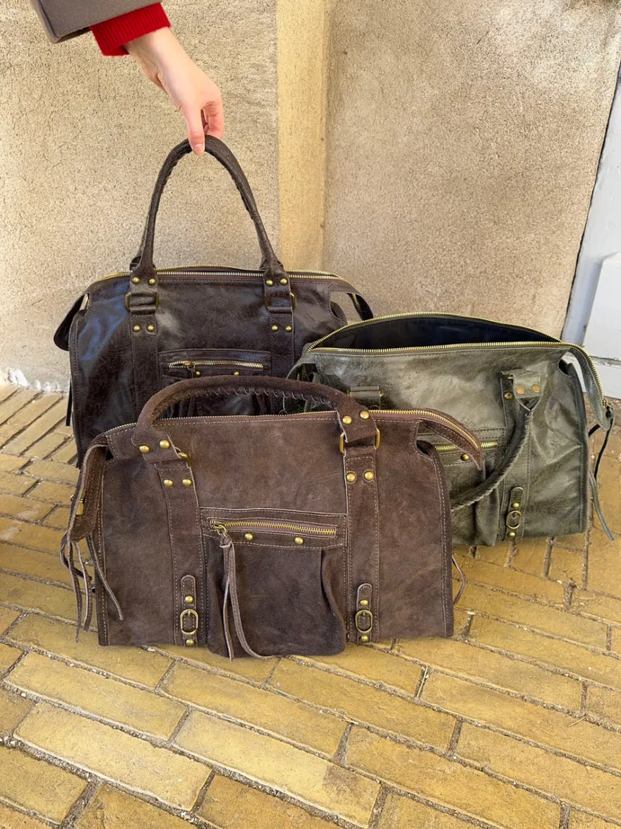 Design By Si Manhattan taske - ruskind brun