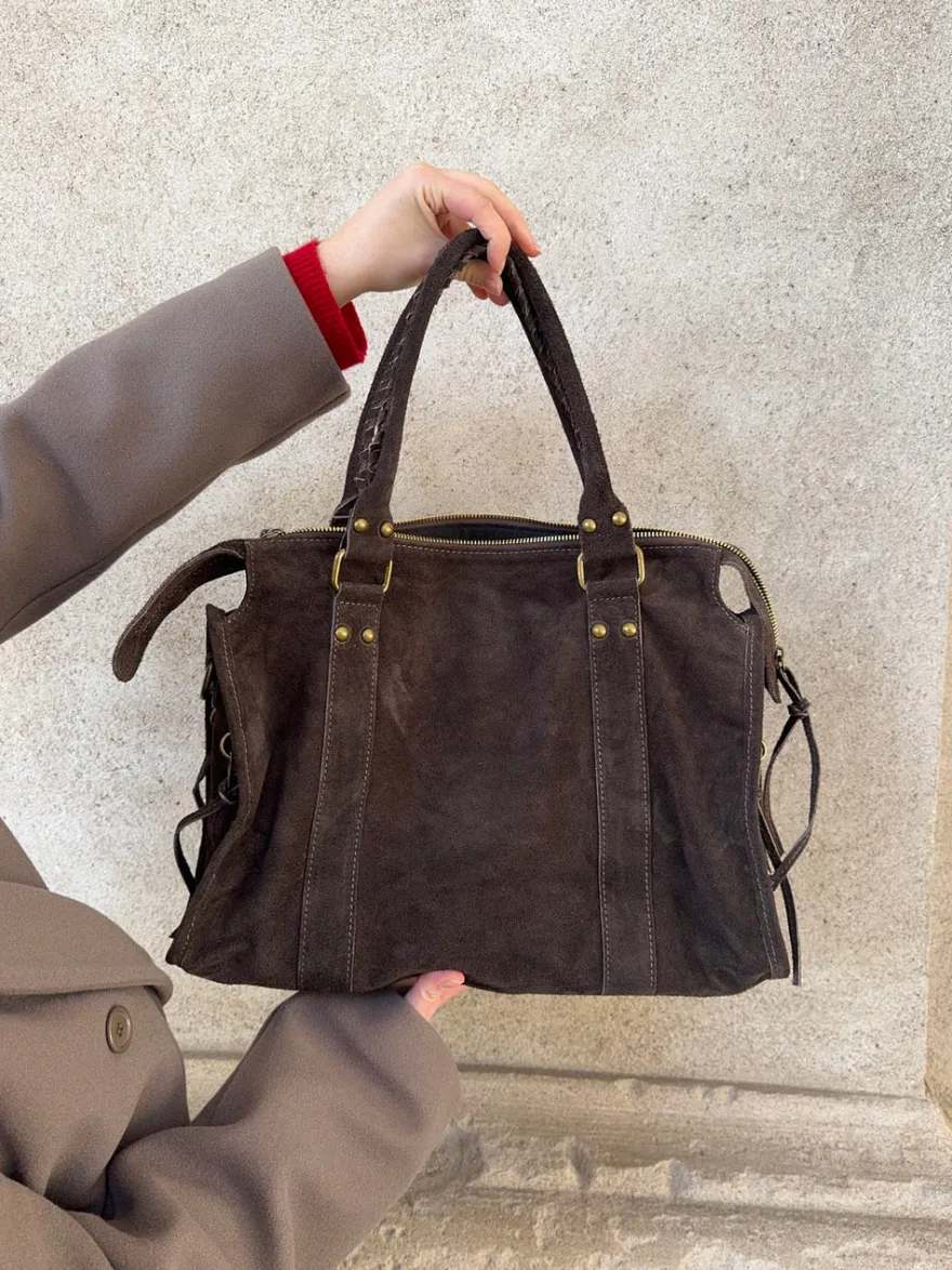Design By Si Manhattan taske - ruskind brun