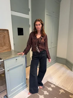 Design By Si Marianne langærmet bluse - Leopard Online