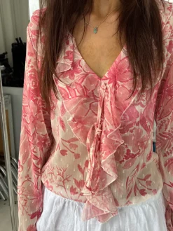 Design By Si Marianne langærmet bluse - Lyserød New