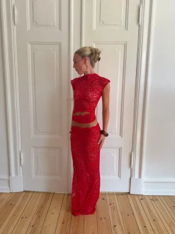 Design By Si Marisole top i blonde - Rød Outlet