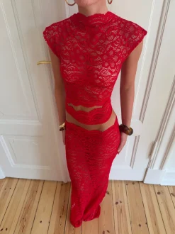 Design By Si Marisole top i blonde - Rød Outlet