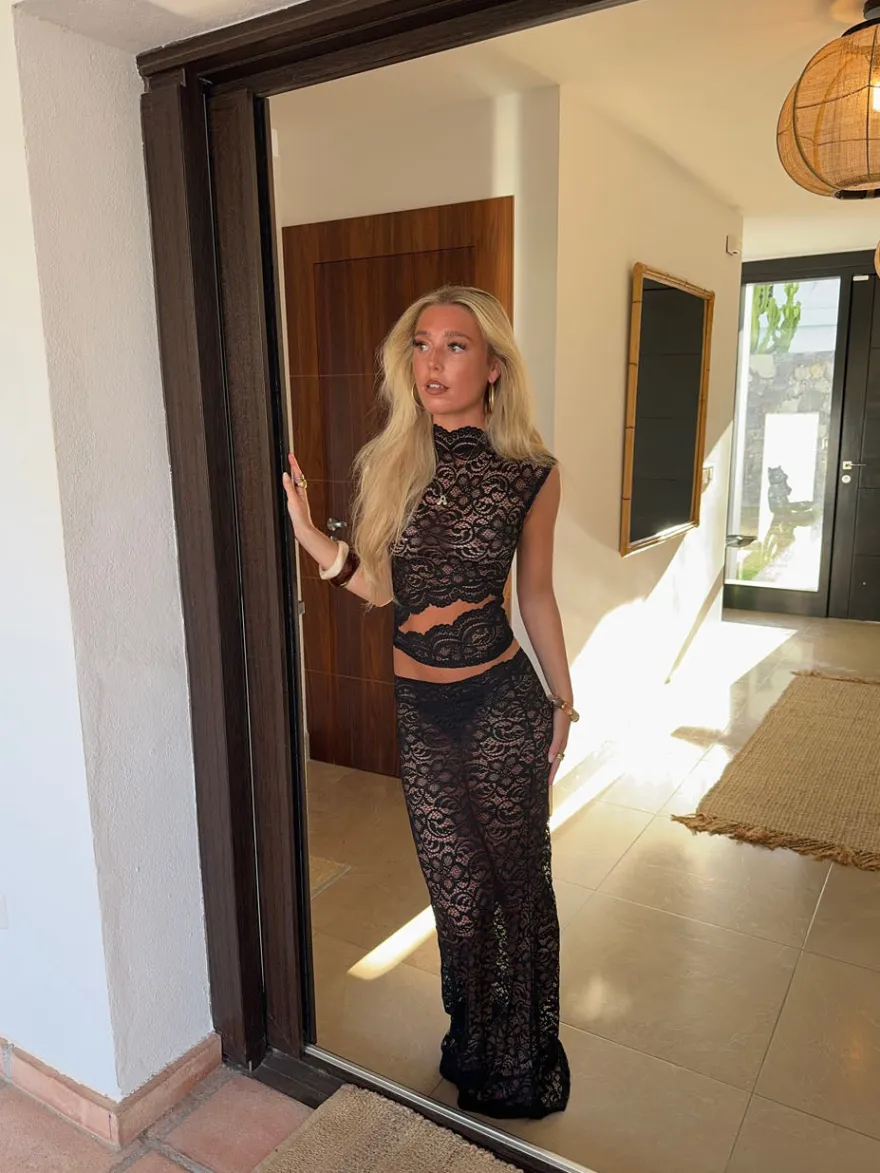 Design By Si Marisol nederdel i blonde - Sort Sale