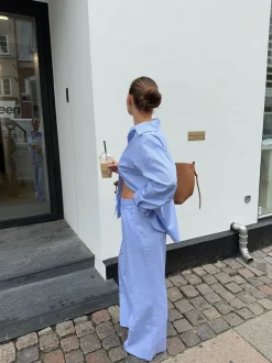 Design By Si Mathilde Ravn skjorte med striber - Blå/hvid Outlet