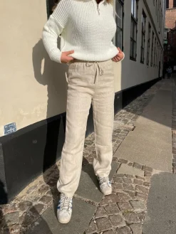 Design By Si Matilde W hør bukser beige Clearance