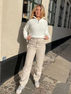 Design By Si Matilde W hør bukser beige Clearance