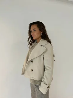 Design By Si Maxima kort frakke - Beige