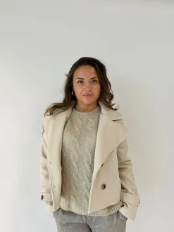 Design By Si Maxima kort frakke - Beige