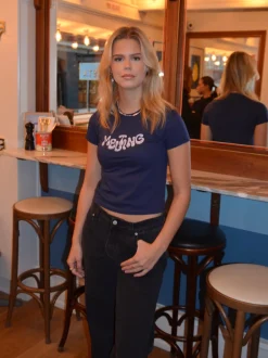 Design By Si Melting baby tee - Navy Online