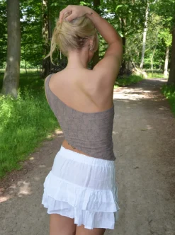Design By Si Merle one shoulder-top med blonde - Brun Discount