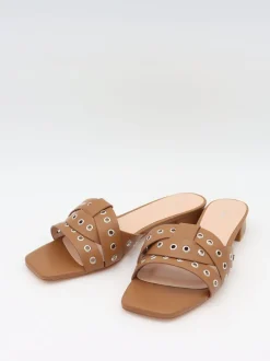 Design By Si Milina sandaler med nitter - Brun Best
