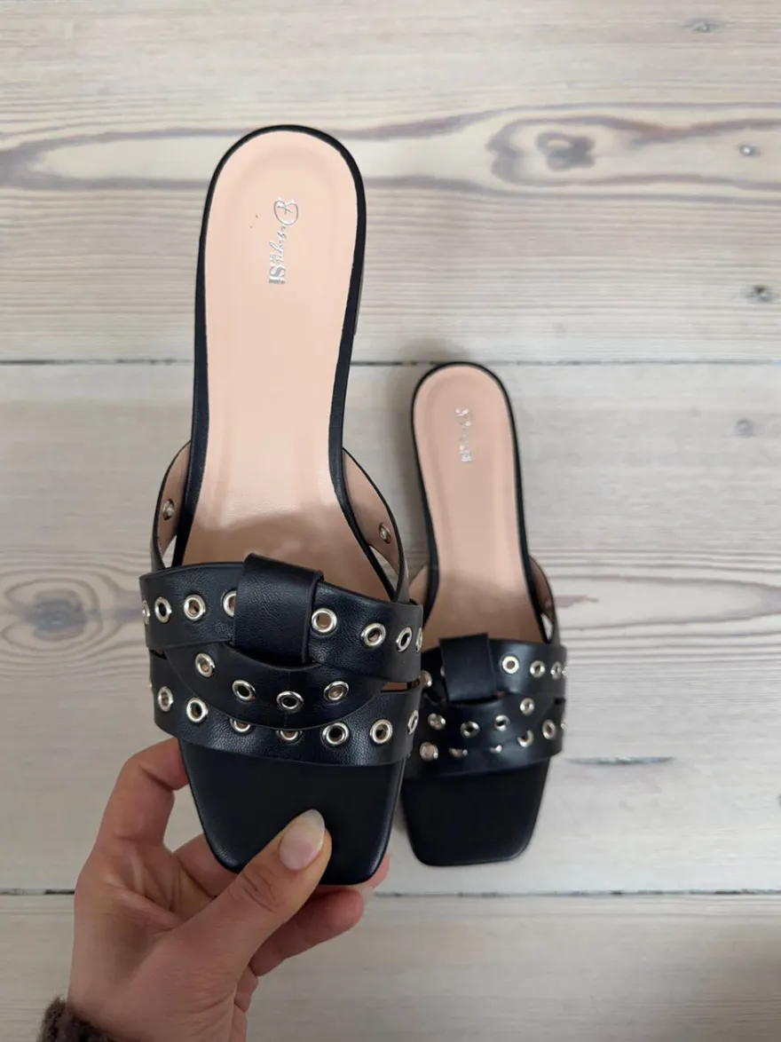 Design By Si Milina sandaler med nitter - Sort Sale