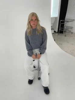 Design By Si Miti striktrøje - Grå Sale