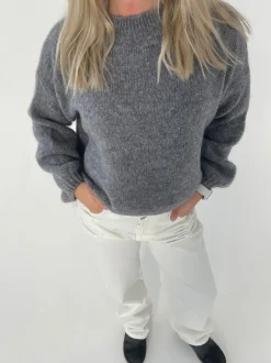 Design By Si Miti striktrøje - Grå Sale