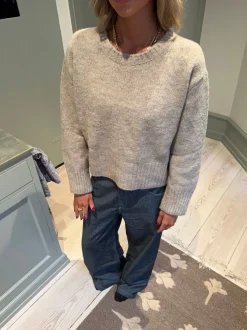 Design By Si Moda striktrøje - Beige Sale