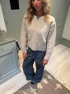 Design By Si Moda striktrøje - Beige Sale
