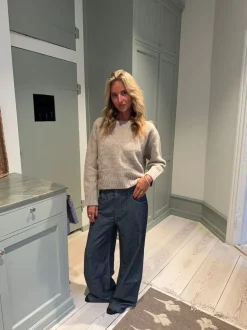 Design By Si Moda striktrøje - Beige Sale
