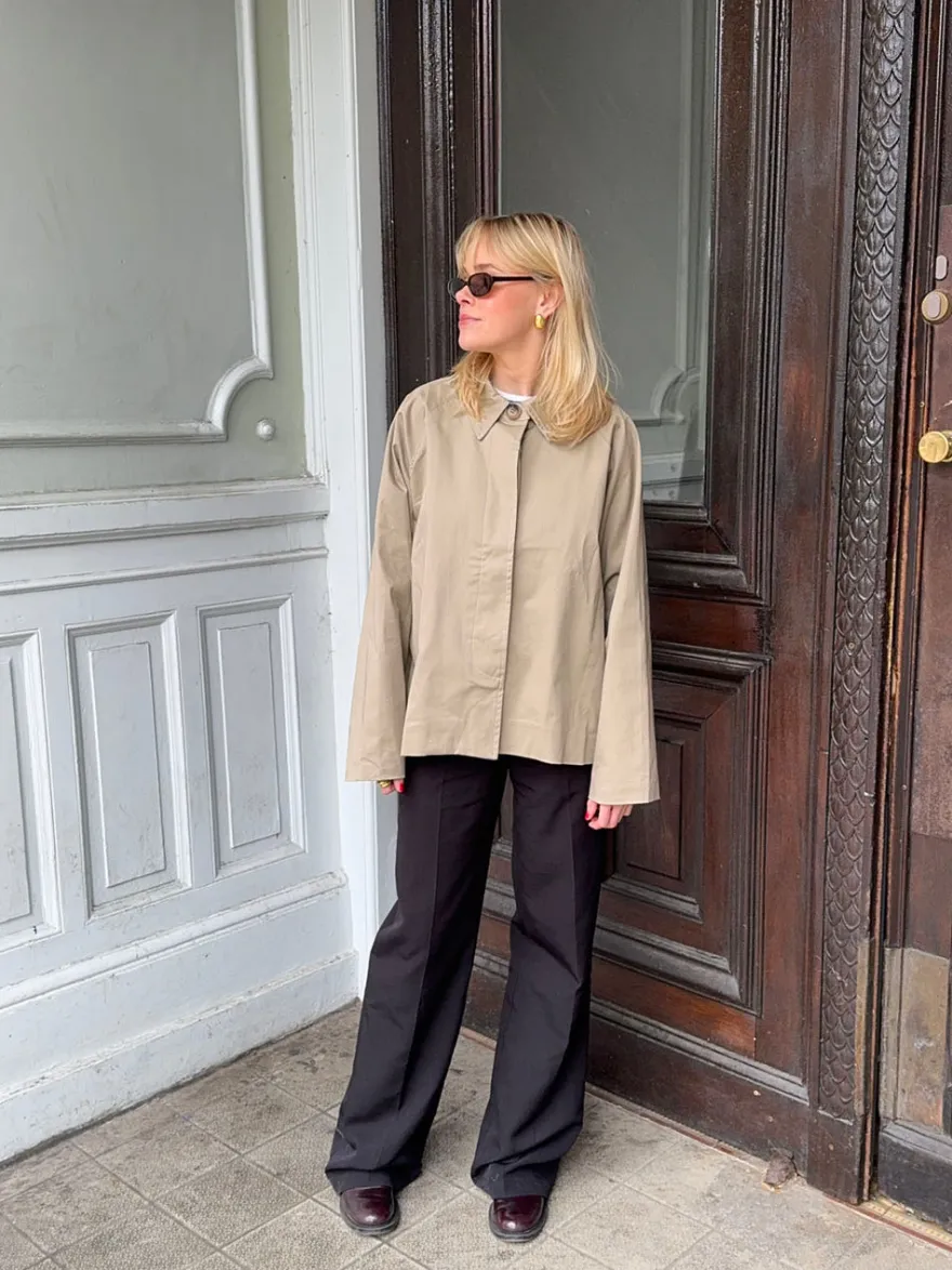 Design By Si Monica kort trenchcoat - Beige Sale