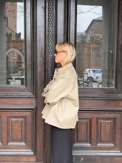 Design By Si Monica kort trenchcoat - Beige Sale