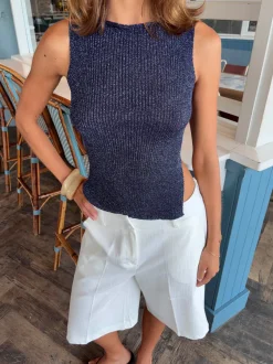 Design By Si Montania glimmertop - Navy