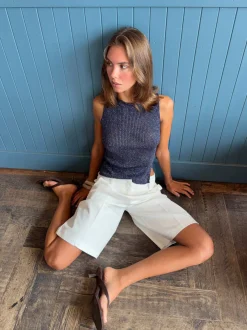 Design By Si Montania glimmertop - Navy