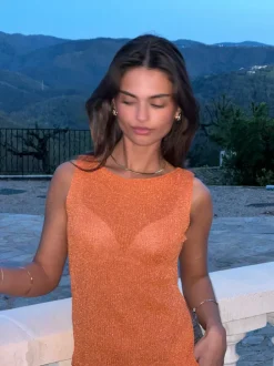 Design By Si Montania glimmertop - Orange Outlet