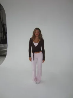 Design By Si Motion wrap bluse - Espresso Best