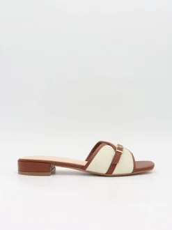 Design By Si Natalie sandaler med hæl - Lysebrun/off-white Best