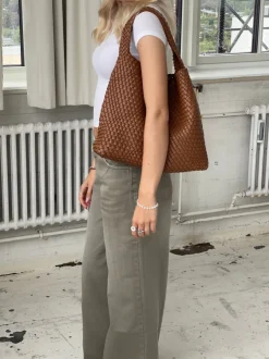 Design By Si New York flettet taske - Brun Hot