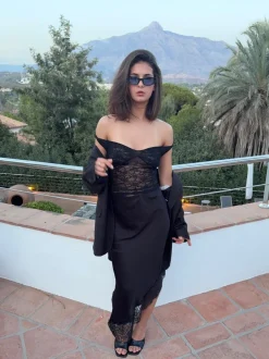 Design By Si Nicoline off shoulder top i blonde - Sort Best