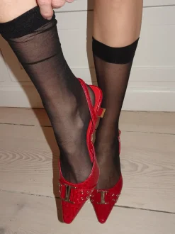 Design By Si Nida slingback stiletter med spænde - Rød Hot