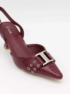 Design By Si Nida slingback stiletter med spænde - Vinrød Online