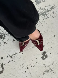 Design By Si Nida slingback stiletter med spænde - Vinrød Online