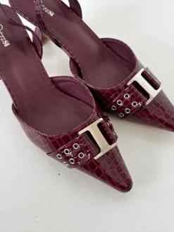 Design By Si Nida slingback stiletter med spænde - Vinrød Online