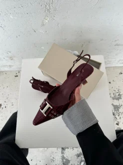 Design By Si Nida slingback stiletter med spænde - Vinrød Online