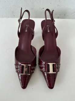 Design By Si Nida slingback stiletter med spænde - Vinrød Online