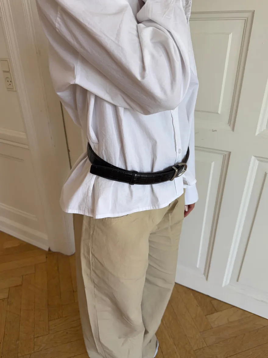 Design By Si Noble bælte - Sort/sølv Clearance